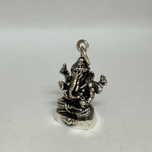 COLGANTE DE PLATA GANESHA