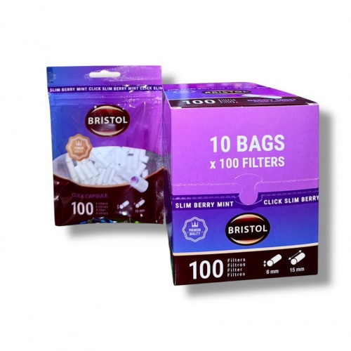 FILTRO BRISTOL SLIM BERRY MINT CON CLICK FIL12