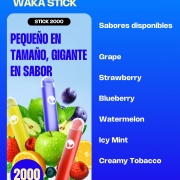 VAPER WAKA 2000 PUFF T2
